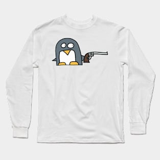 Gangster penguin Long Sleeve T-Shirt